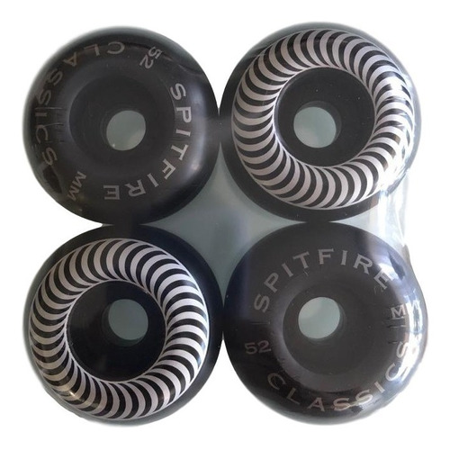 Roda Spitfire 52mm 99a Classics Black + Abec 7 Rolamentos