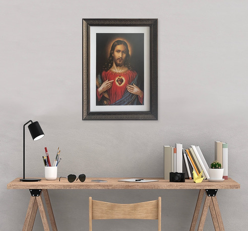 Sagrado Corazón De Jesús Troquelado Cuadro Decorativo 