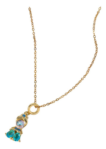 Collar Dije Princesas Colgante Blancanieves Sirenita Bella Celeste Cenicienta