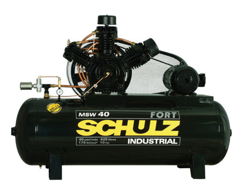 Compressor Ar Fort Msw 40/425 10cv Trifásico Schulz Cor Preto