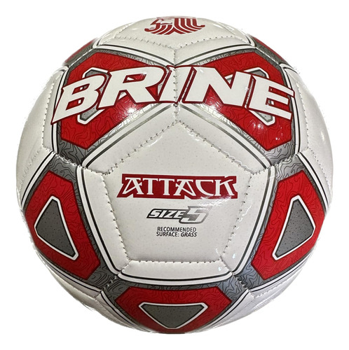 Brine Balón De Fútbol Attack, Escarlata, Tamaño 4
