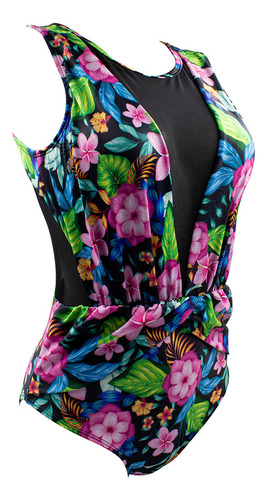Traje De Baño Para Dama Completo Con Mesh, Cómodo.