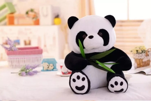 Lindo Mini Oso Panda Adorable Juguete Peluche Koala Mapache Color Negro