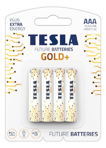 Pila Aaa Tesla Gold+ Blister De 4 Pilas