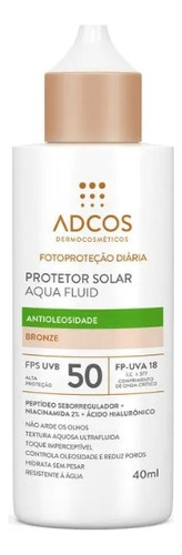 Adcos Protetor Solar Aqua Fluid Fps 50 -40ml Bronze