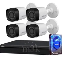 Comprar Kit Seguridad Dahua Dvr 8 Ch + 4 Camaras Exterior + 1tb M3k