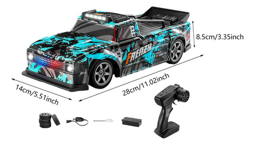 Coche De Carreras A Escala 1:16 Rc, Modelo De Vehículo Azul