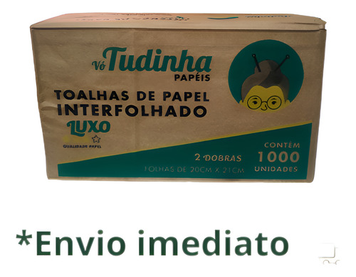 Papel Toalha Interfolha Branco Luxo 20x21 1000 Folhas