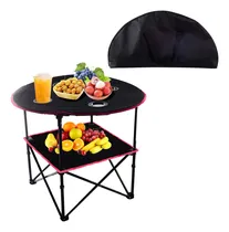 Comprar Mesa Portatil Lona Para Camping Plegable Viaje Soporte Taza