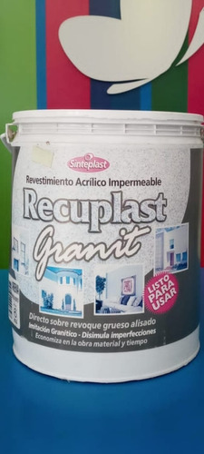 Imagen 3 de 3 de Recuplast Granit Revestimiento Acrilico Deco 6kg Humo