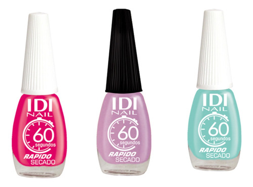 Esmalte 60 Segundos Larga Duración Secado Rápido Idi X 3