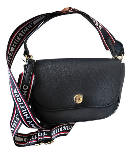 Tommy Hilfiger Crossbody Xw04568 Poliuretano Azul Azul Marino Lisa Oro Azul/rojo/blanco