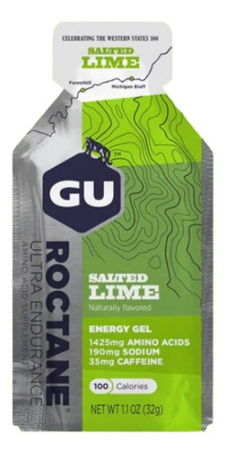 Imagen 1 de 1 de Geles Energéticos Gu Roctane Salted Lime