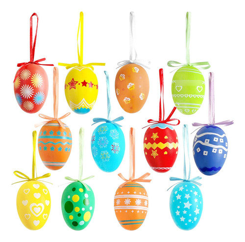 24 Huevos Colgantes De Pascua Decorativos Adornos De Árbol M