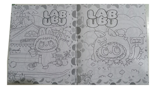 Monster Elfos Labubu Chabubu Paq 20 Libros Iluminar Colorear
