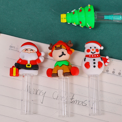 Lápices De Dibujos Animados Navideños Sin Afilar, 5 Unidades