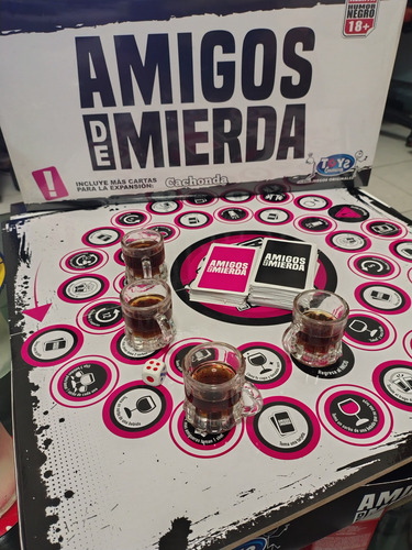 Juego D Mesa Amigos De Mierd@ P/beber C/tablero Y Chupitos