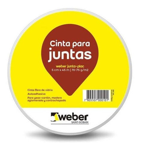 Weber Cinta Para Juntas (juntaplac) 5cms X 45mts