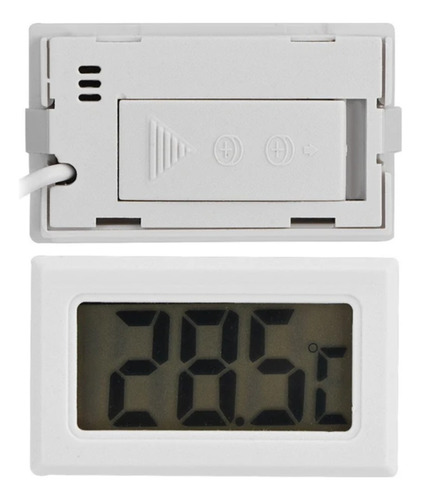 Mini Termómetro Digital Lcd Con Sonda Impermeable Blanco