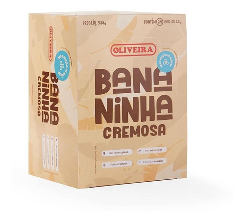 Bananinha Cremosa Oliveira Zero Açúcar C/24x22g