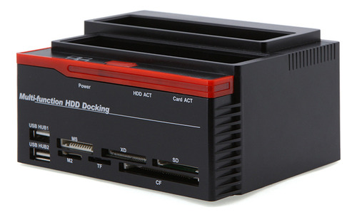 Dock Usb 2.0 Para Hdd Com Hub E Clone, Leitor De Cartão Incl