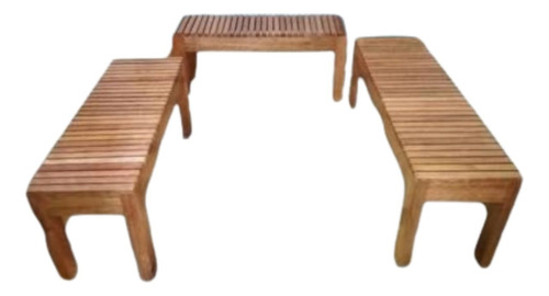 Set De Terraza Mueble De Jardin Banca En Madera Tornillo