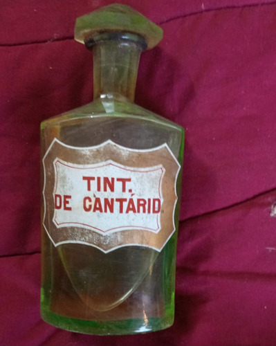 Frasco Antiguo Farmacia Siglo 19 Con Líquido Orig 1 (Usado)