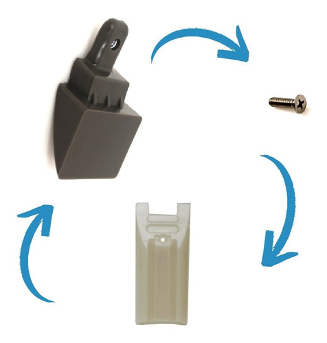 Imagem 1 de 5 de Suporte Do Puxador Geladeira Electrolux Dw42x Df52x Dfw52