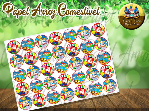 Imagem 3 de 4 de Papel De Arroz Personalizado P/ Pirulito Cupcake Docinhos