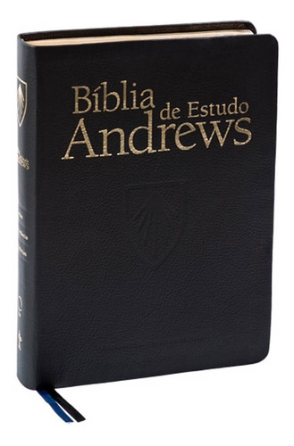 Bíblia Sagrada Andrews De Estudo Couro Legítimo Preta Cpb001