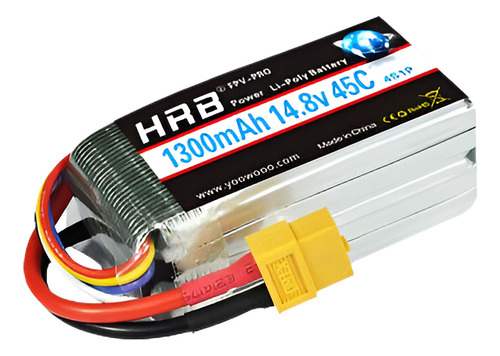 Hrb 14.8v 1300mah Lipo De 4s Batería 45 C - 90 C Xt60 Conect