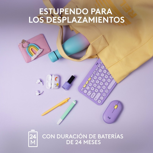 Logitech K380, Teclado Bluetooth Multi-dispositivo - Lavanda