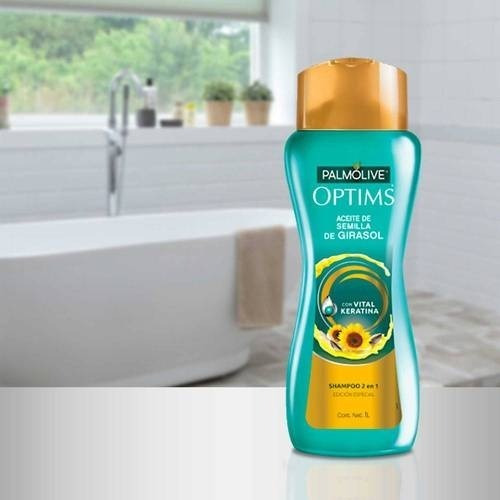 Shampoo Palmolive Optims 2 En 1 Con Vital Keratina 1 Litro