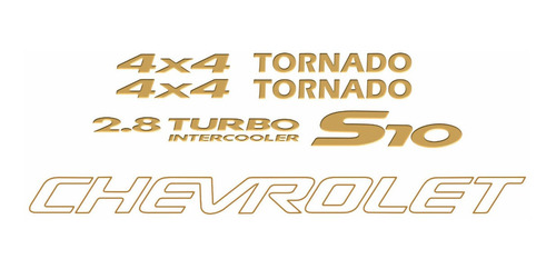 Kit Adesivos Emblema S10 4x4 Turbo Tornado 2006  S10kit54