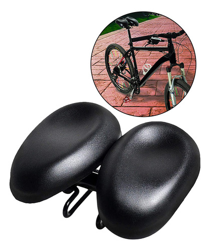 Sillín Ligero De Doble Almohadilla Para Bicicleta, Cojín
