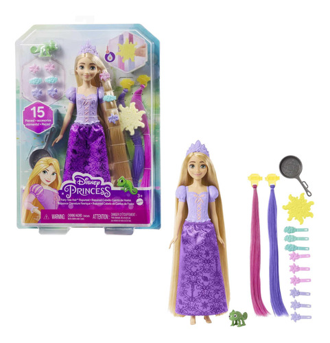Princesa Boneca Rapunzel Cabelo De Contos De Fadas Hlw18