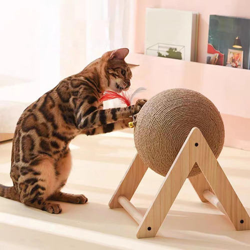 Juguete De Bola Con Poste Rascador Para Gatos, Soporte De
