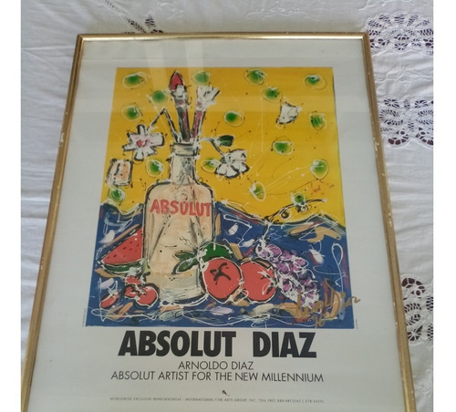 Obra Arte Arnoldo Diaz Miami 1996 Afiche Antiguo D Coleccion