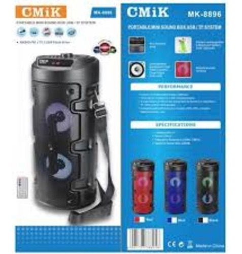 Imagem 2 de 5 de Caixa De Som Bluetooth Com Sd Auxiliar Karaoke Usb Bivolt