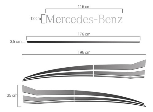 Imagem 6 de 6 de Jogo Mercedes Axor 1933 2019 Adesivo Modelo Original