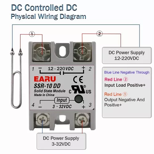 Relé De Estado Sólido 40a Dc/dc Ssr-40 Dd Eraru