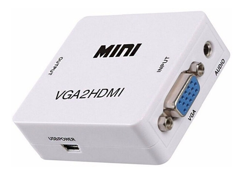 Adaptador Convertidor De Vga A Hdmi Tv Monitor Con Audio