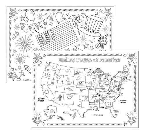 Color-your-own - Tapete Individual De Papel Desechable Rever