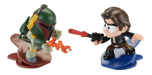 Figuras Star Wars Battle Bobblers Boba Fett Vs Han - Hasbro