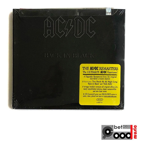 Cd Ac/dc - Back In Black - Edición Americana - Nuevo