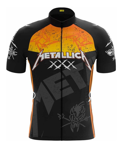 Camisa Metallica Ciclismo Bike Tour Preta Rock Ciclismo