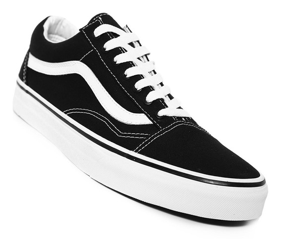 zapatos vans negro con blanco