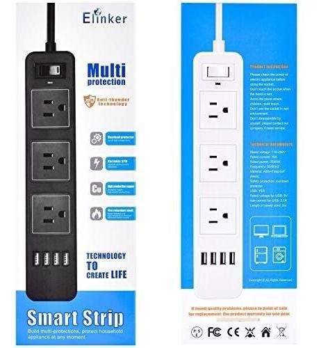 Sobretension 2 Clavija 3 Toma 4 Puerto Usb Cable Extension