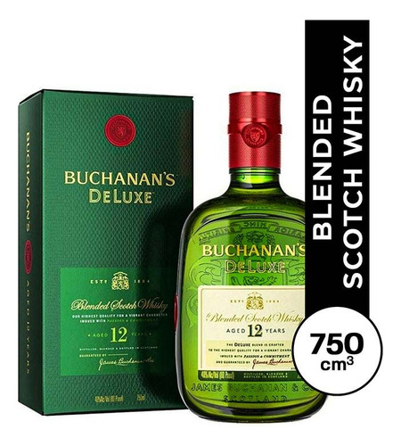 Whisky Escocés Buchanan's Deluxe 12 Años Blended Con Estuche