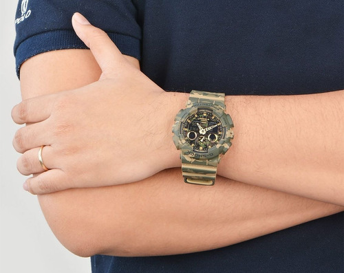 Relógio Casio G-shock Ga-100cm-5adr Camuflado Original + Nfe